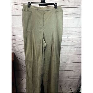 Norton McNaughton Wom. Size 14 Olive Green‎ Polyester Spandex Straight Leg Pant